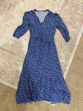 Lucky Brand Blue Floral Maxi Dress